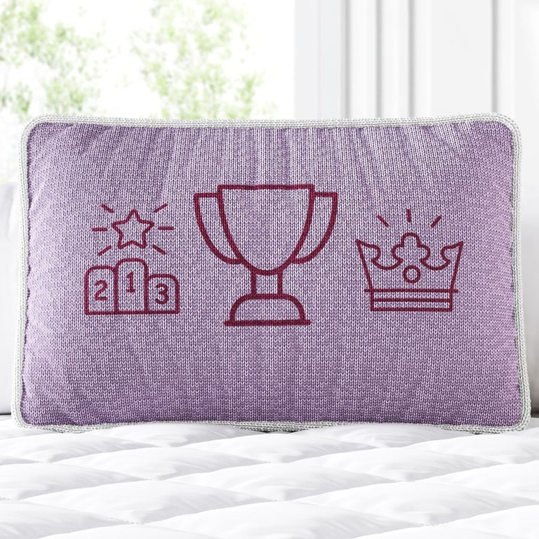 Almofada Retangular Tricot Campeão Lilás