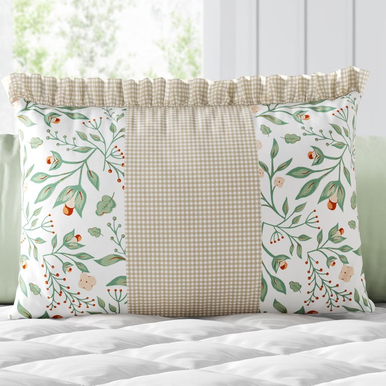 Almofada Retangular Folhas do Bosque Verde 35cm