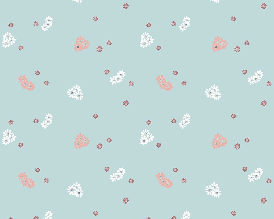 Papel de Parede Floralzinho Azul