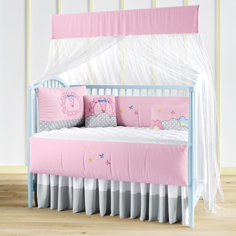 Kit Berço Leoa Rosa Poá — vista alternativa