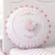 Almofada Redonda Patchwork Rosa 35cm - imagem 1