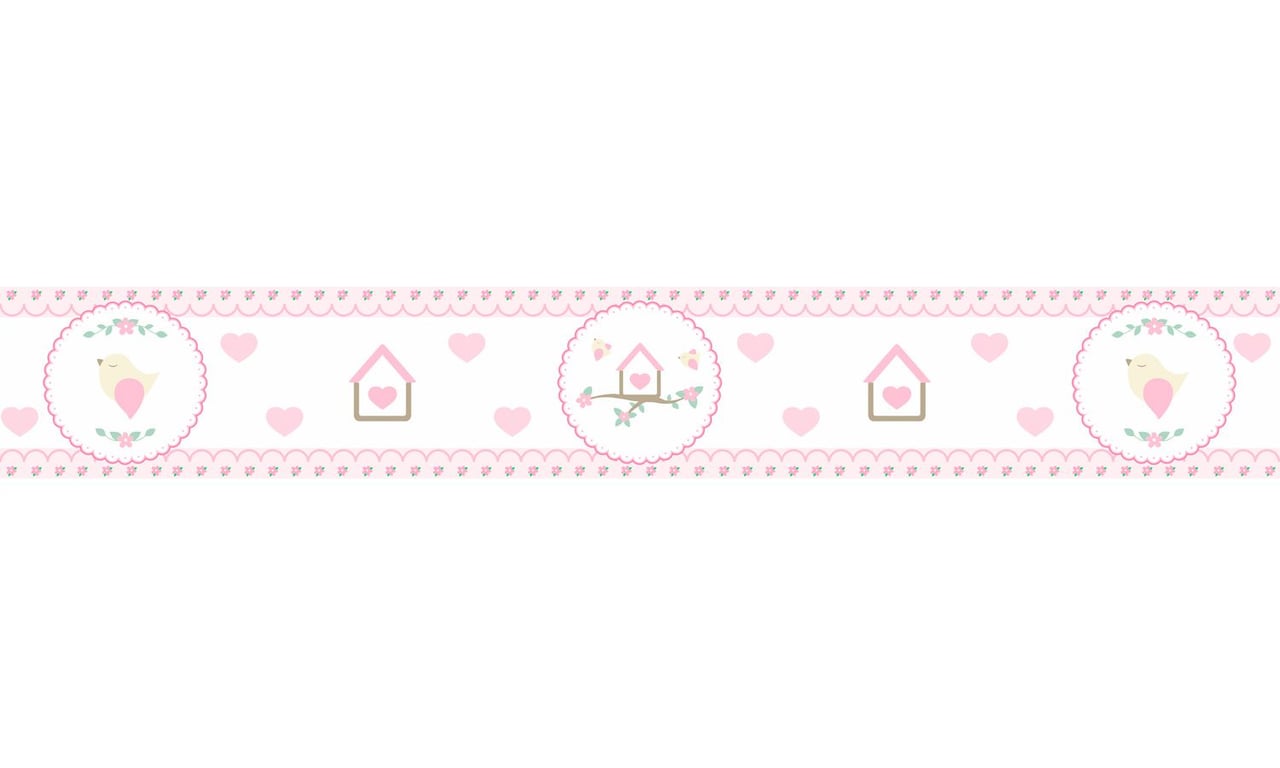 Faixa Adesiva de Parede Patchwork Rosa — vista alternativa