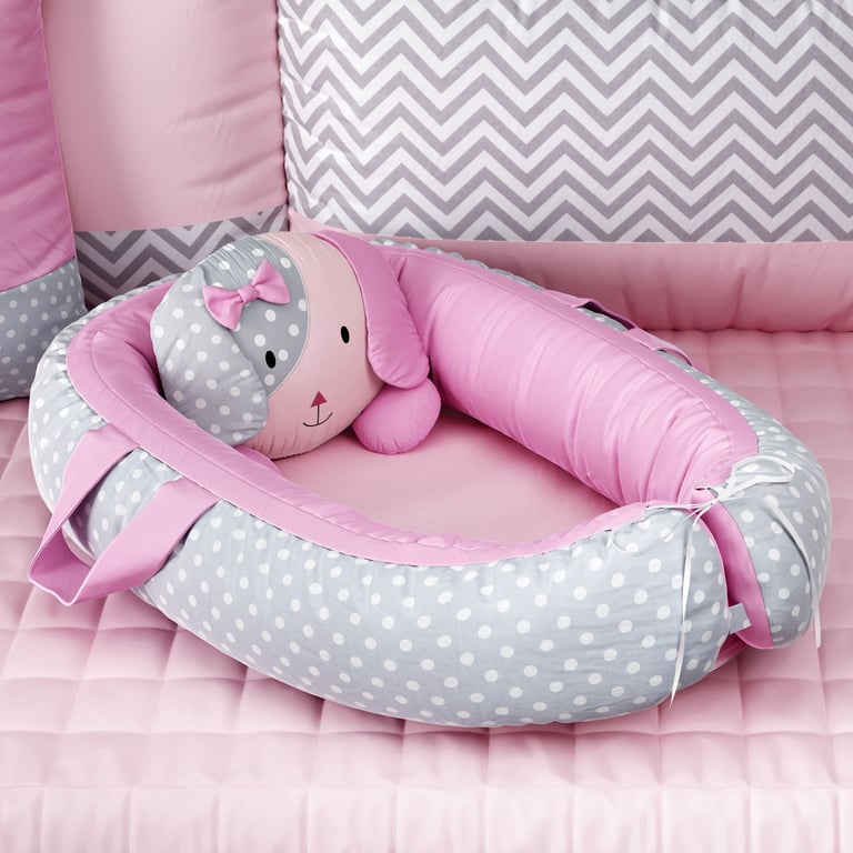 Ninho para Bebê Redutor de Berço Amiguinha Cachorrinha Rosa 75cm