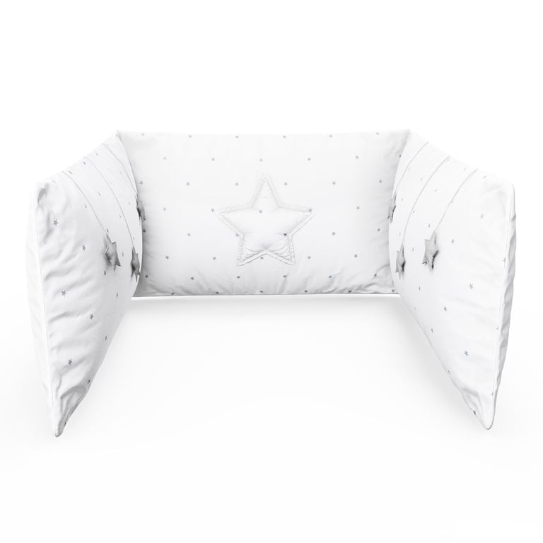Kit Berço Dobrável 2 em 1 Estrelinha Branco — vista alternativa