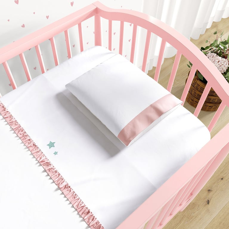 Jogo de Lençol Berço Bordado Estrelinhas 3 peças — vista alternativa