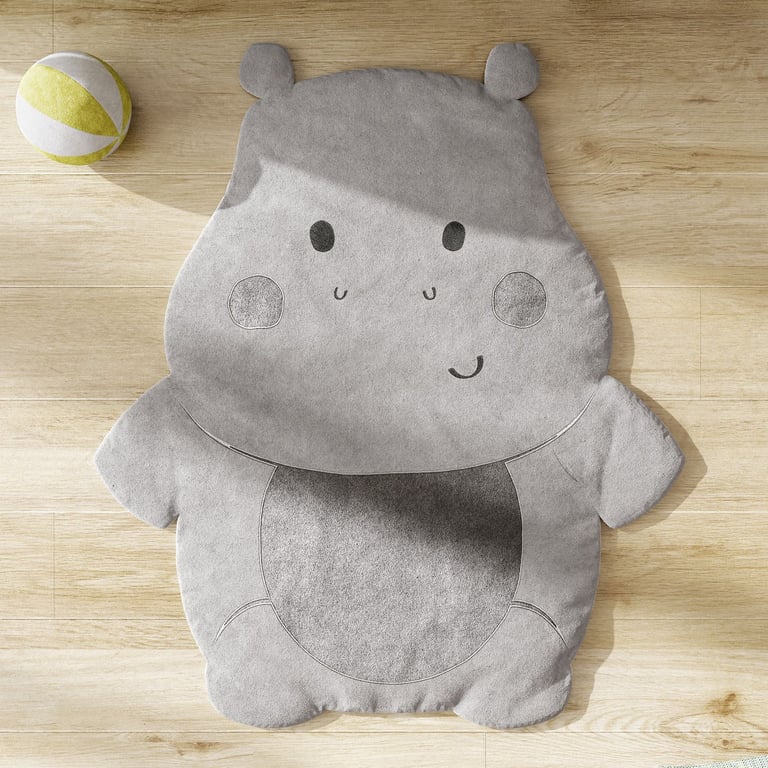 Tapete Hipopótamo Cinza 90cm