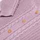 Saída Maternidade com Capuz Tricot Roxo Lavanda 03 Peças - imagem 4