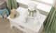 Urso Branco com Laço Verde 34cm - imagem 3