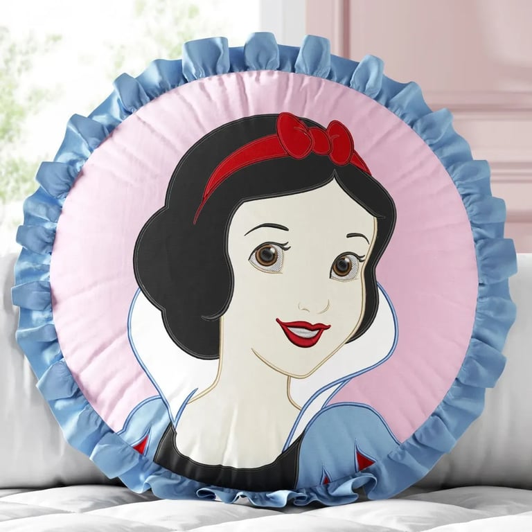 Almofada Redonda Branca de Neve