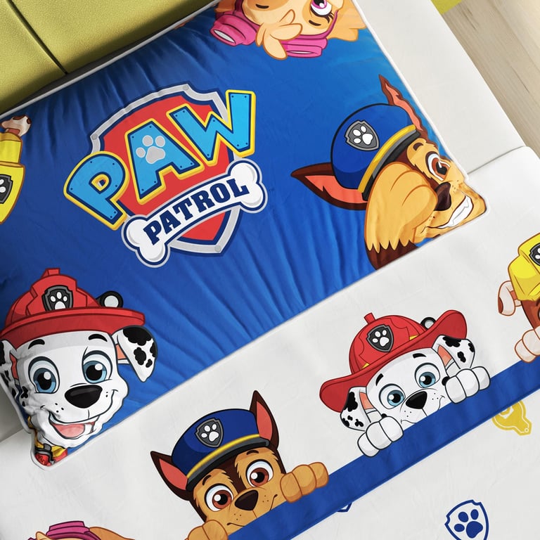 Jogo de Lençol Infantil Solteiro Patrulha Canina
