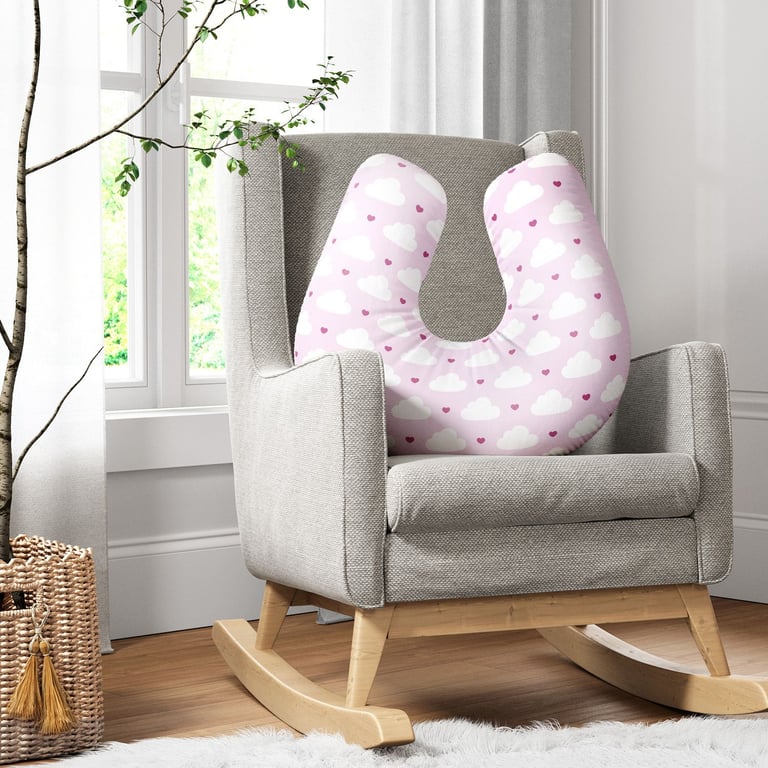 Almofada Amamentação Nuvem Coração Rosa — vista alternativa