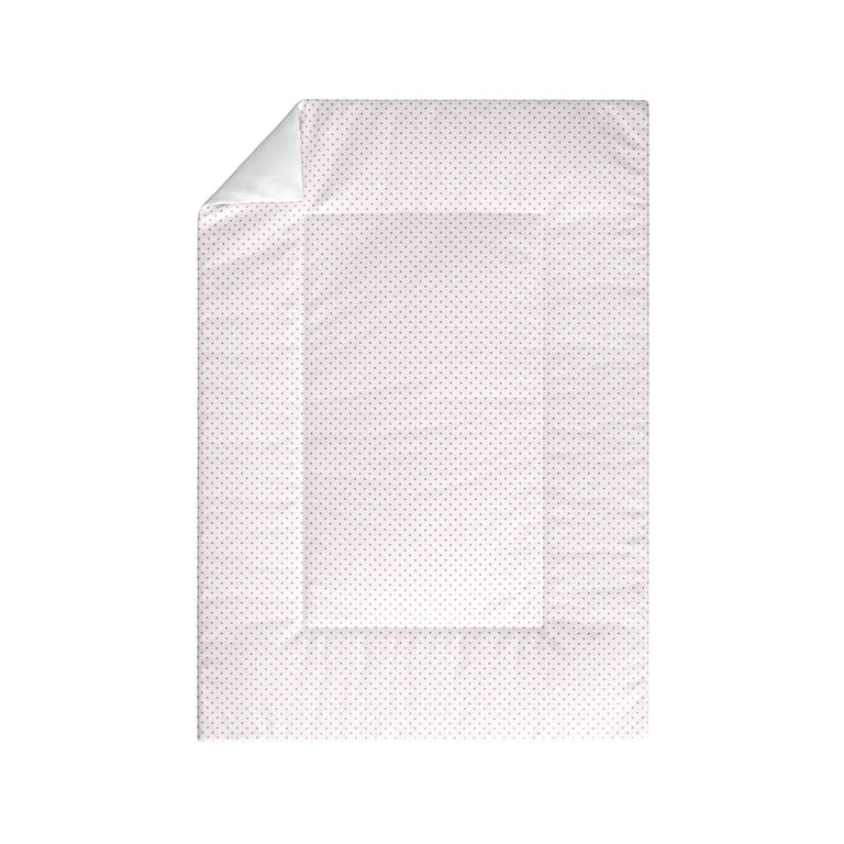 Edredom de Berço Petit Poá Branco e Rosa