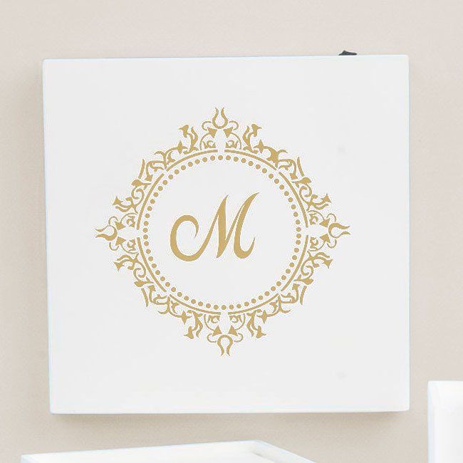 Quadro Led Marselle Cáqui com Inicial do Nome Personalizada