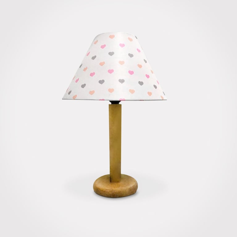 Abajur Simples Chuva de Amor Rosa