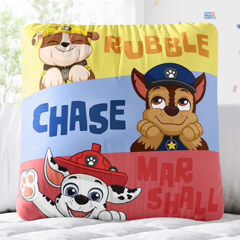 Almofada Quadrada Amigos Patrulha Canina