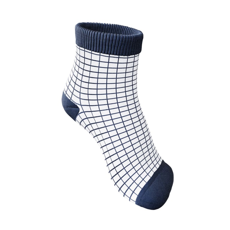Meia Bebê Grid Azul Marinho — vista alternativa