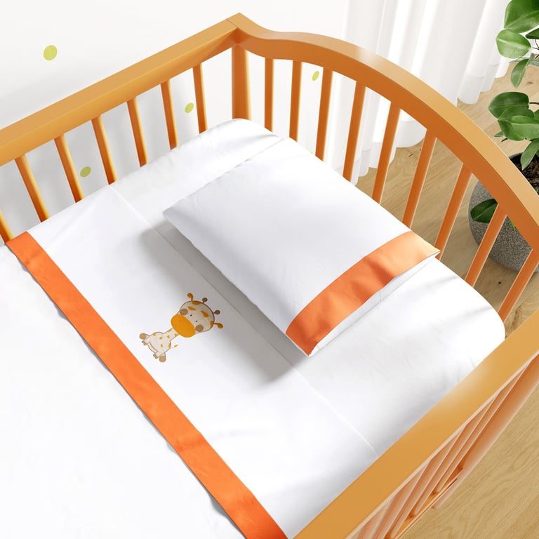 Jogo de Lençol Berço Bordado Girafinha 3 peças — vista alternativa