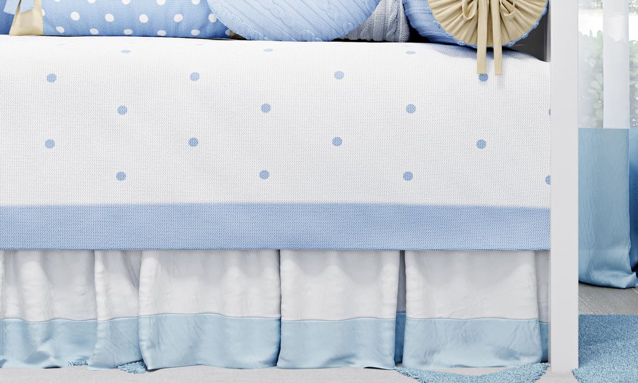 Saia de Cama Babá Branco/Rosa — vista alternativa