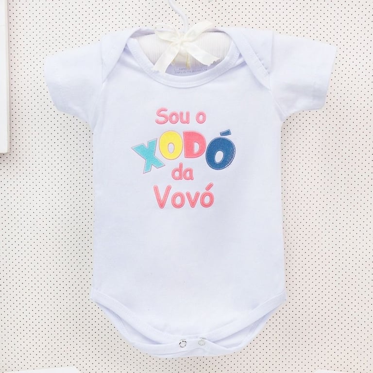 Body Manga Curta Sou o Xodó da Vovó Branco Tam M — vista alternativa
