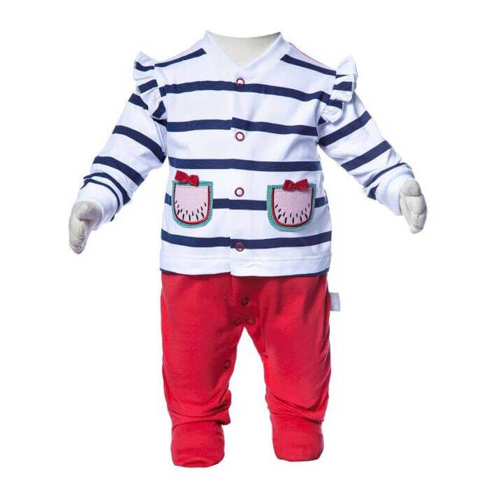 Macacão Longo Melancia Vermelho