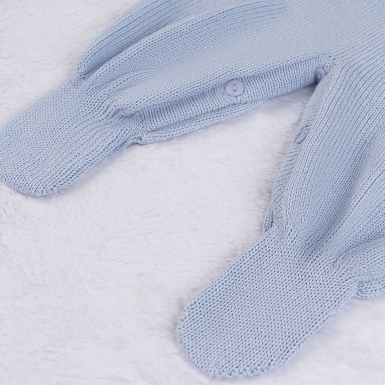 Saída Maternidade Tricot Navy Azul 03 Peças
