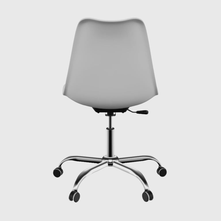 Cadeira de Escritório Saarinen Cromada Branco — vista alternativa