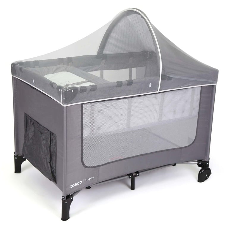 Berço Portátil Happy Cinza