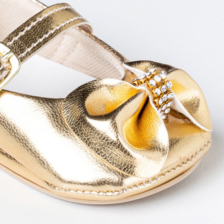 Sapatinho de Bebê Dorothy Laço e Strass Verniz Rosa Tam 17 — vista alternativa