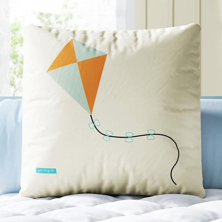 Almofada Quadrada Pipa Bege 30cm