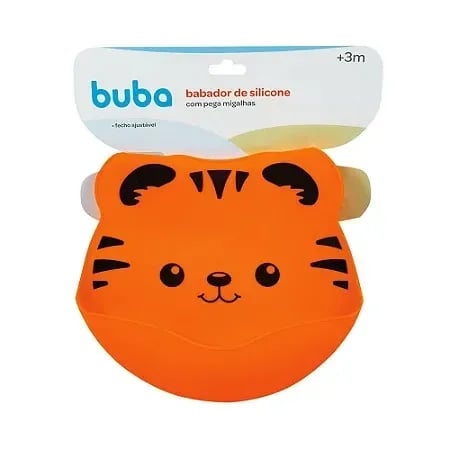 Babador de Silicone com Pega Migalhas Tigrinho — vista alternativa