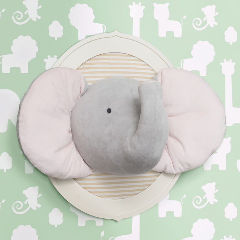 Quadro Cabeça de Elefante Amiguinhos Safari 42cm