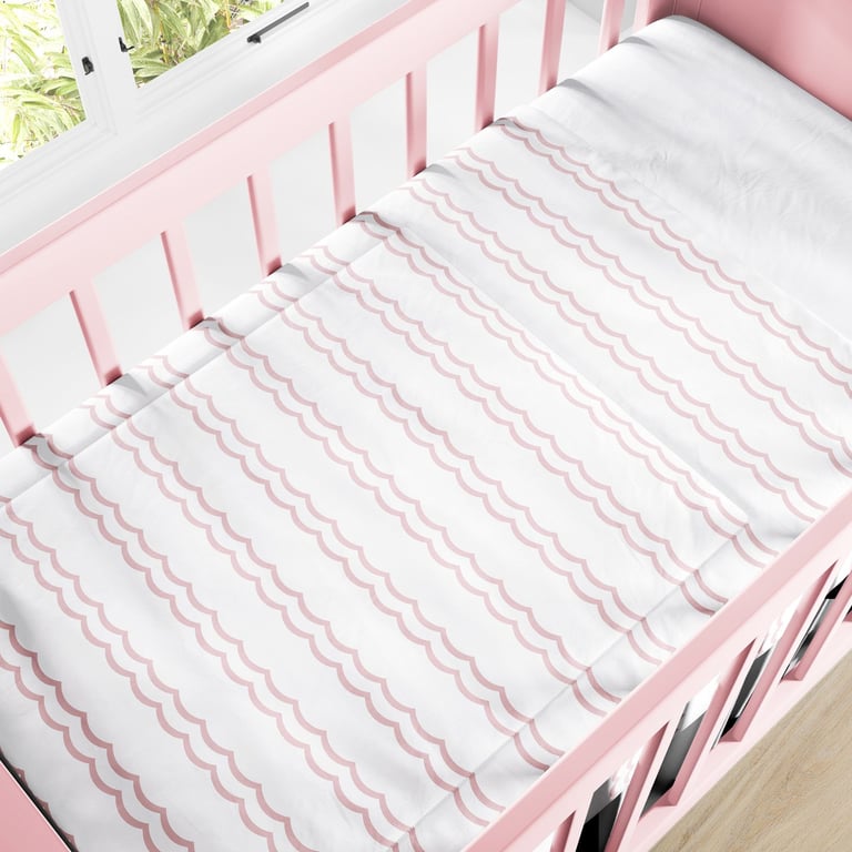 Edredom de Berço Ondinha Cinza — vista alternativa