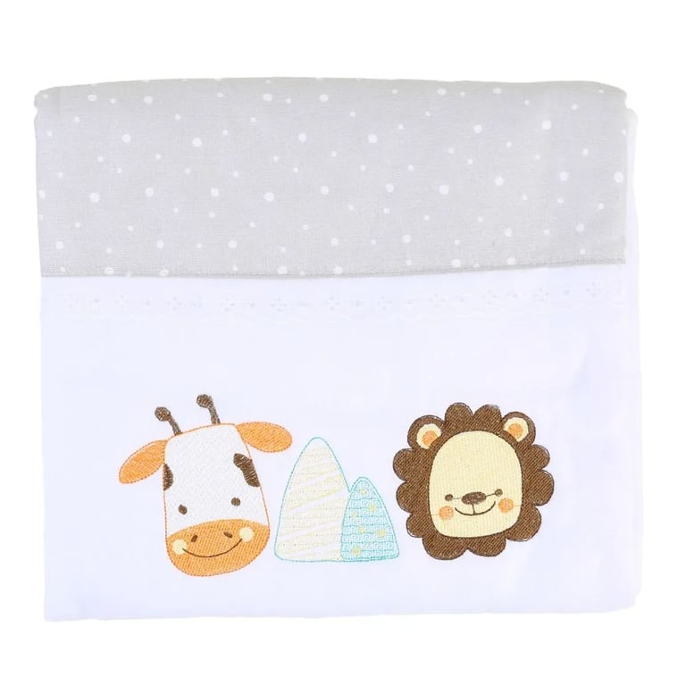 Cobertor Girafinha e Leãozinho Bordado