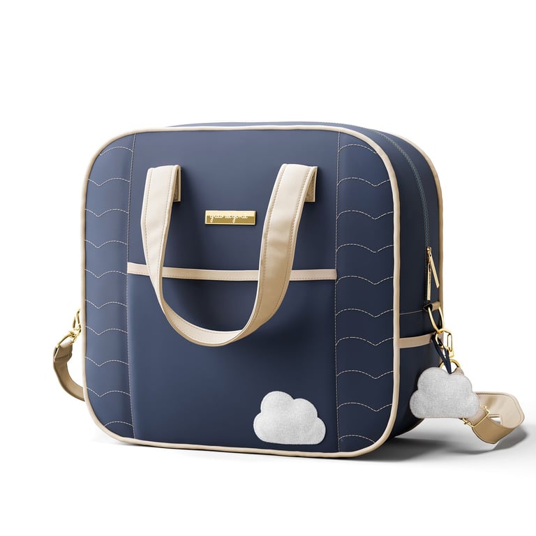 Bolsa Maternidade Nuvem Azul Marinho
