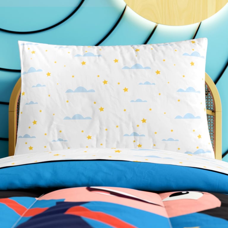 Fronha de Travesseiro Infantil Nuvens e Estrelas