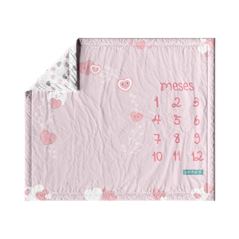 Tapete Mesversário Amor da Mamãe Rosa — vista alternativa