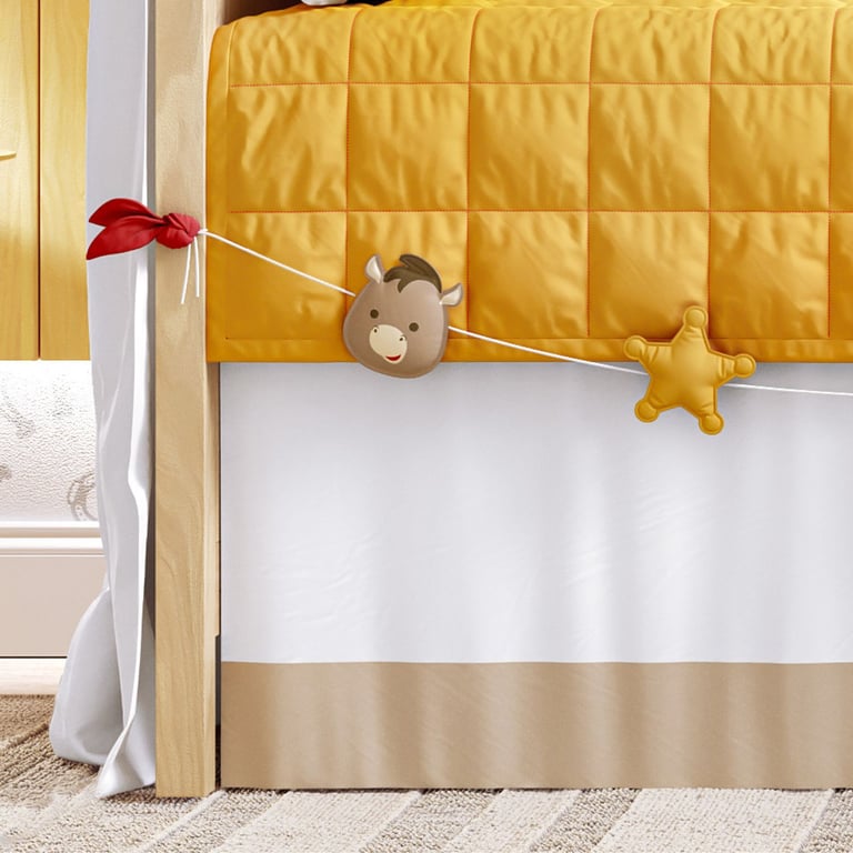 Saia de Berço Reta Barra Bege