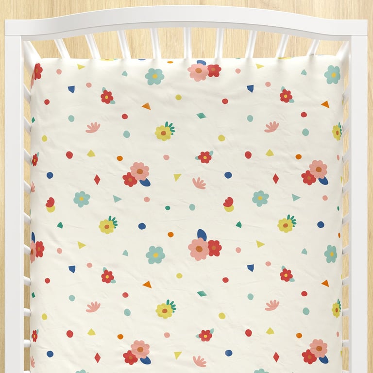 Lençol Berço com Elástico Menina Flor — vista alternativa