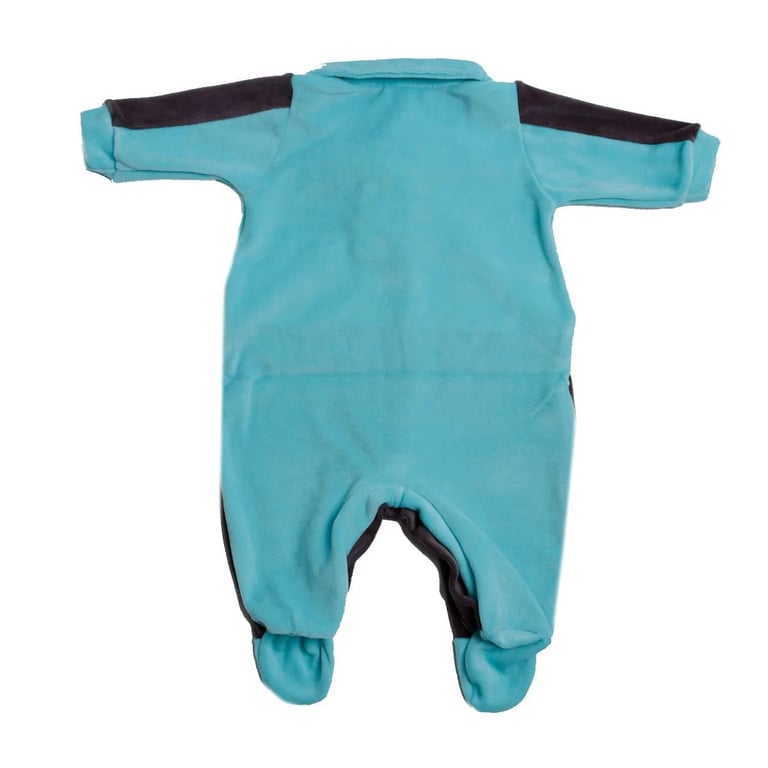 Saída Maternidade Din Don em Plush Bordado Little Man Azul Marinho — vista alternativa