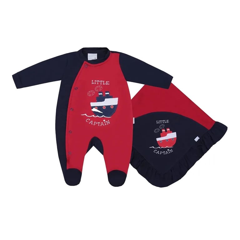 Saída Maternidade Miniclo Bordado Navio