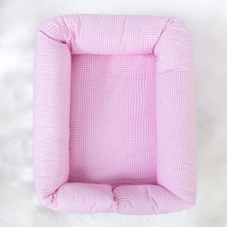 Ninho para Bebê Redutor de Berço Xadrez Rosa — vista alternativa