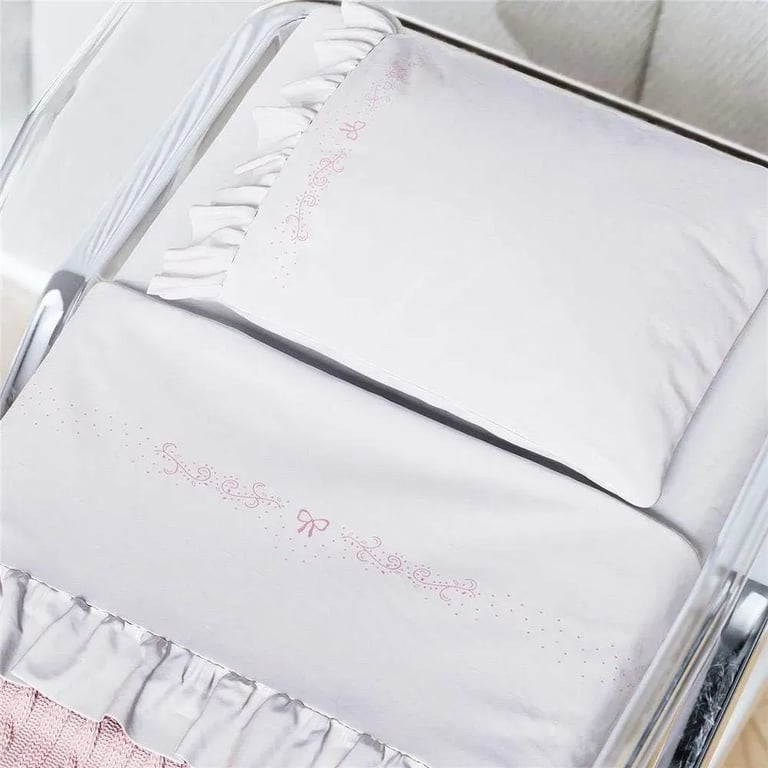 Jogo de Lençol Berço Ramo Branco