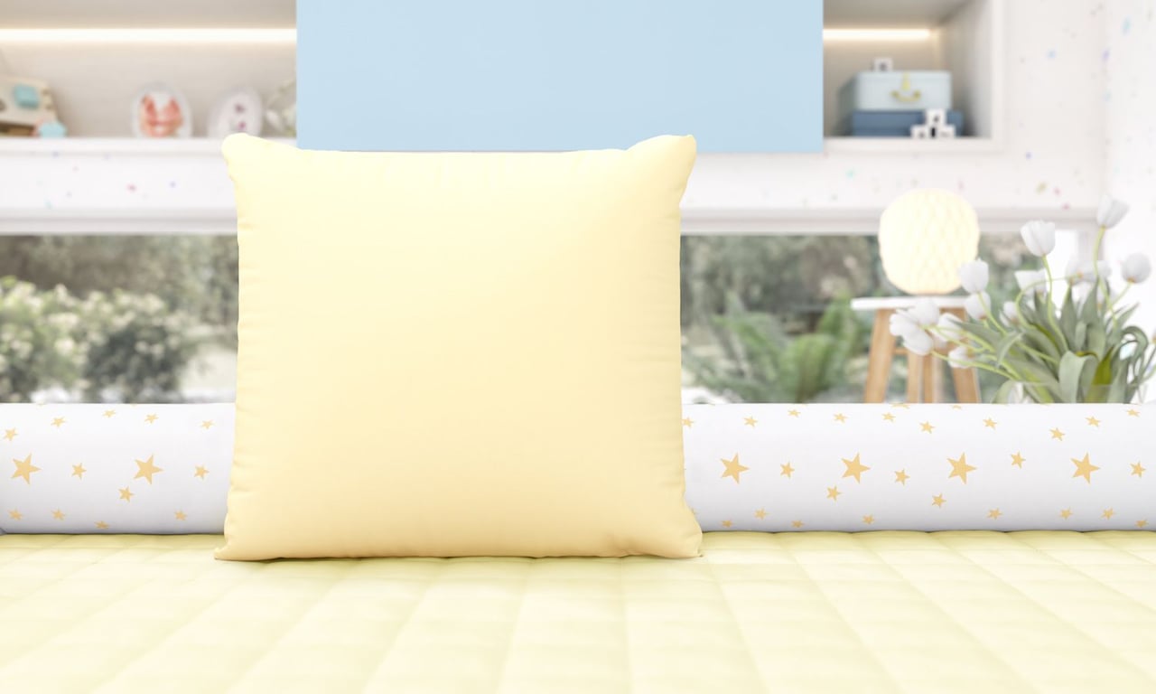 Almofada Quadrada Amarelo 38cm