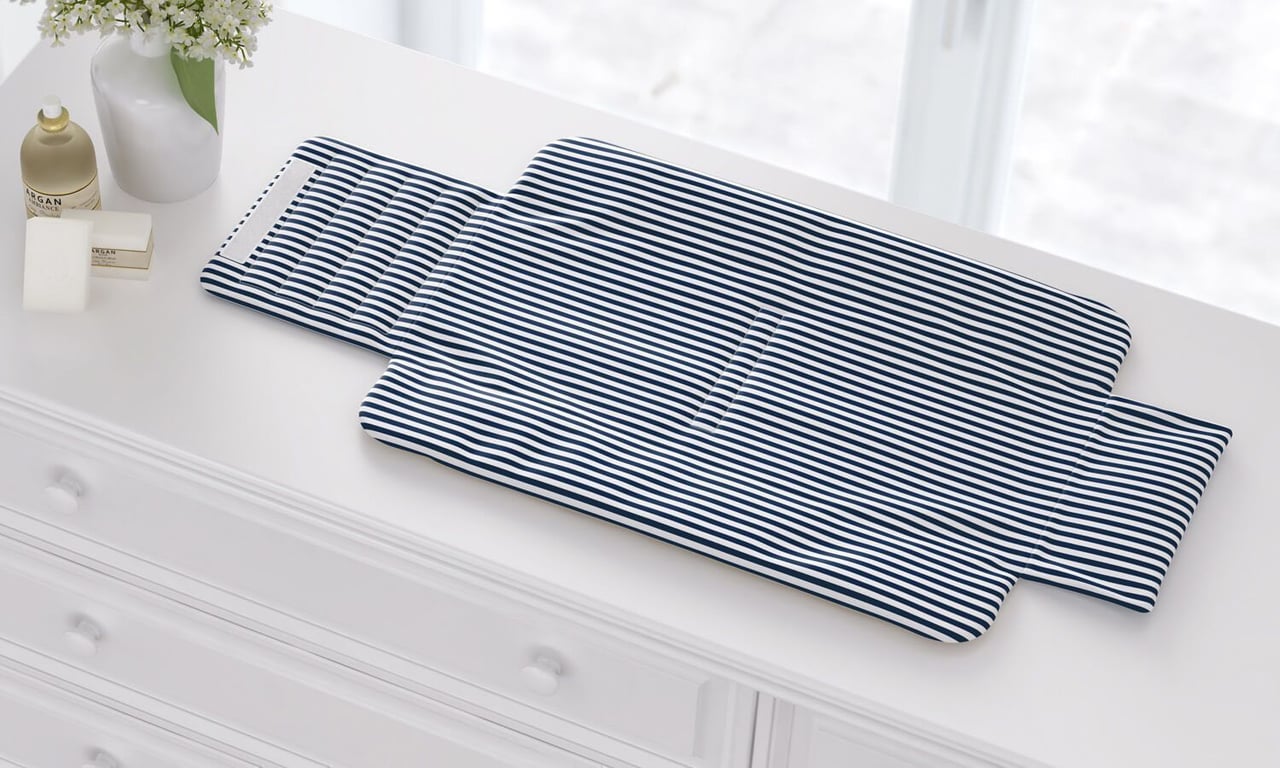 Trocador de Fraldas Portátil Luxo Azul Marinho 85x40cm — vista alternativa