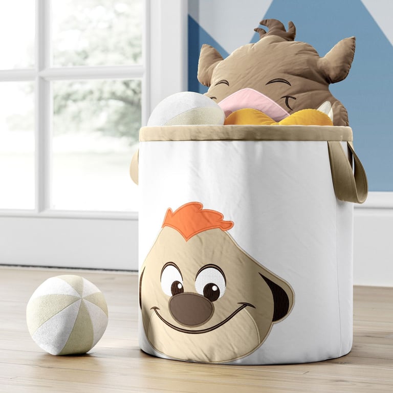 Cesto Organizador para Brinquedos Amiguinho Timão O Rei Leão 28cm