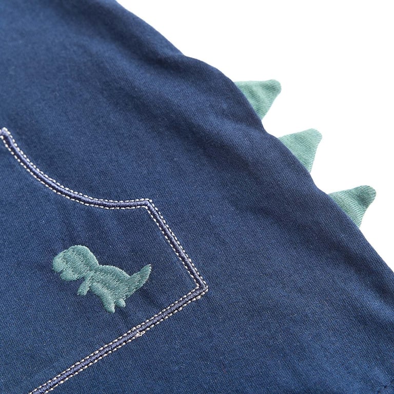 Macacão Curto Mini Dinossauro Azul Marinho — vista alternativa