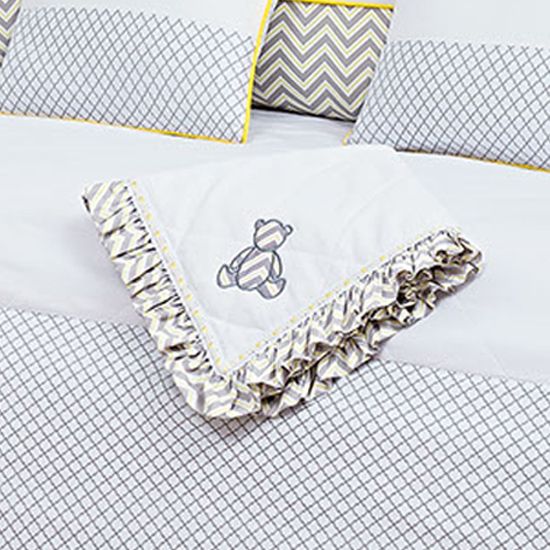 Manta Amarelo Chevron 75cm