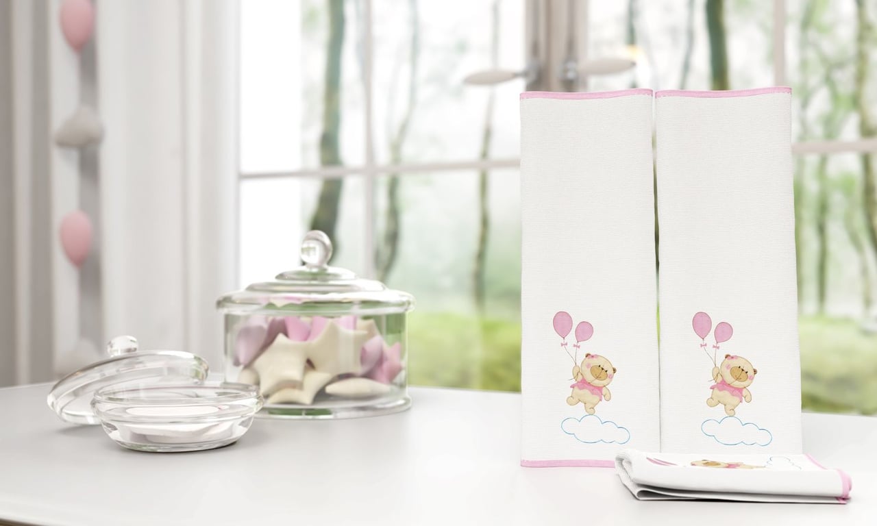 Jogo de Fraldas de Boca Malha Ursinha Nina e o Balão — vista alternativa