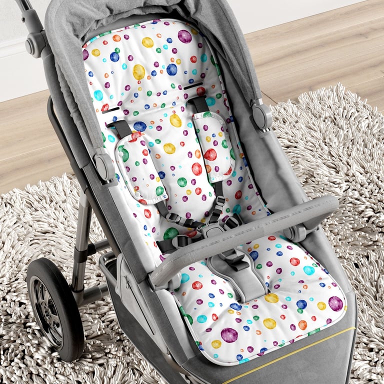 Capa de Carrinho com Protetor de Cinto Poá Artsy Colorido