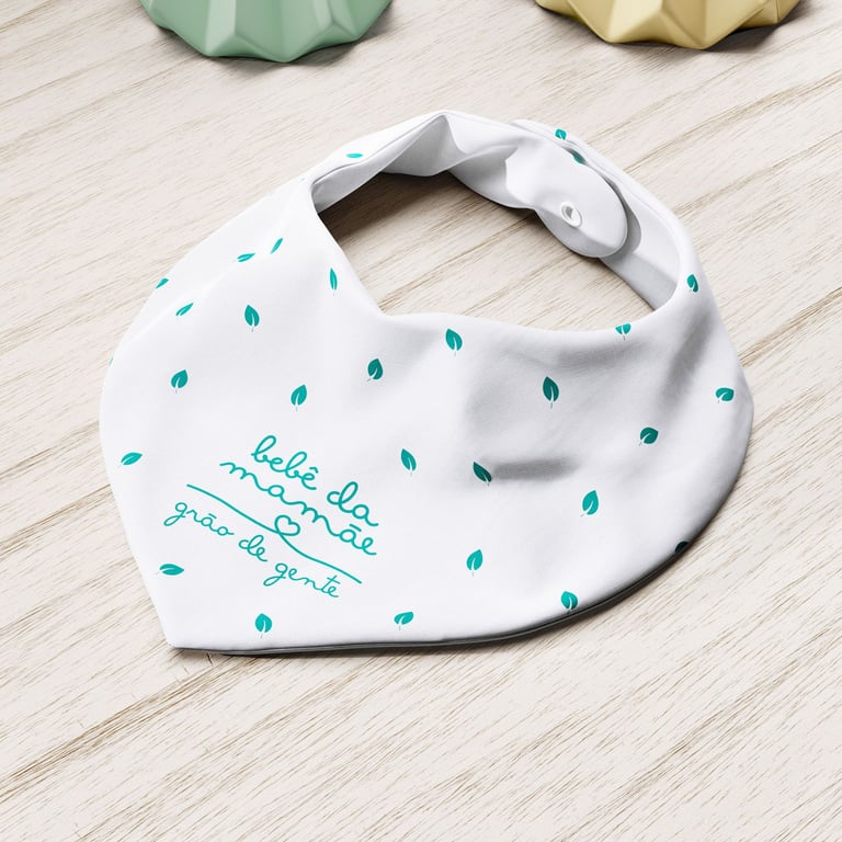 Babador Bandana Bebê da Mamãe Grão de Gente